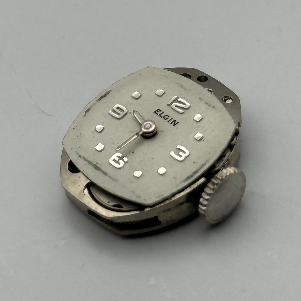 Elgin 744 Watch Movement 19 Jewels USA Manual Wind Vintage Parts Repair 13.6mm