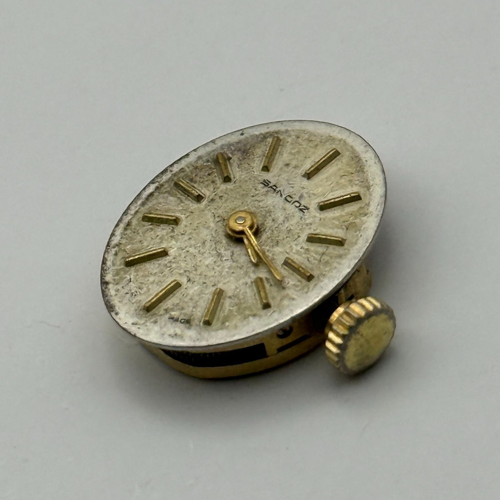 FE 68 E4 Watch Movement Sandoz 17 Jewels Swiss Manual Wind Parts Repair 13.1mm