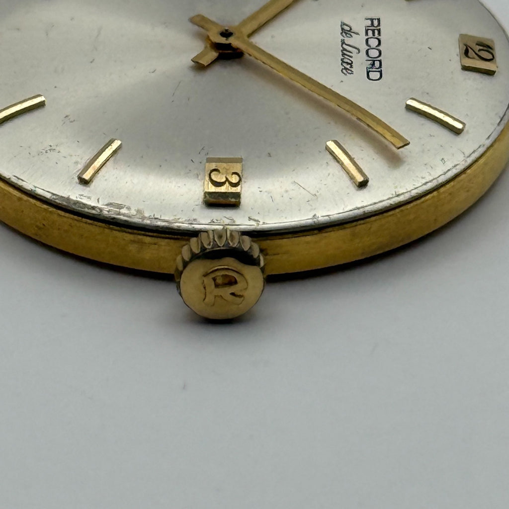 Record 650 Watch Movement - De Luxe 17 Jewels - For Parts / Repair - 29.7mm