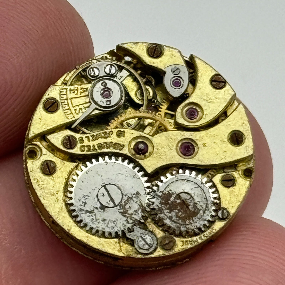 Mappin 18 Watch Movement Jewels Sub Seconds Manual Wind Parts 19.8mm