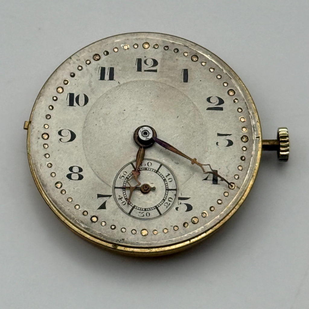 15 Jewels 2 Adjustments Watch Movement Running Unidentified Swiss Parts Repair