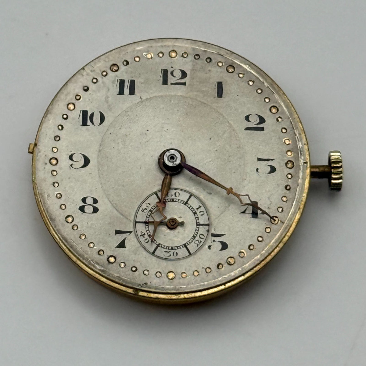15 Jewels 2 Adjustments Watch Movement Running Unidentified Swiss Parts Repair