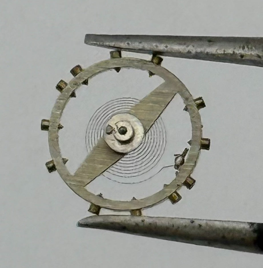 Helvetia 104N Balance Wheel Complete And Spring Ronda 1234 Watch Movement Parts