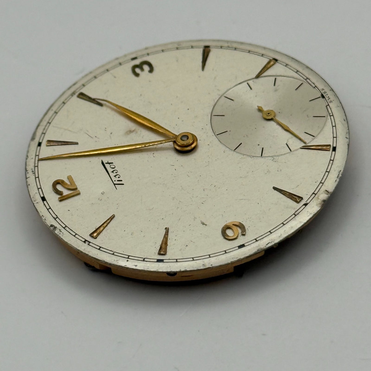 Tissot 38.2 Pocket Watch Movement Open Face 17 Jewels Sub Seconds Parts 38.2mm