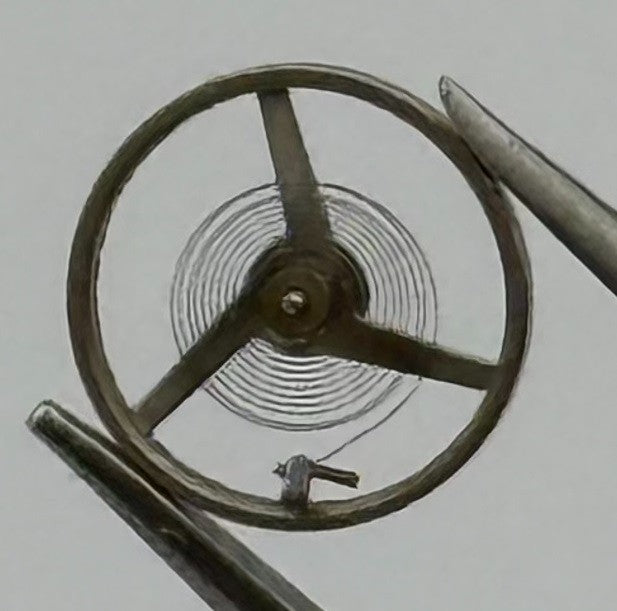 AS 1677 Balance Wheel Complete And Spring 5½''' 1225 M Watch Movement Parts NOS