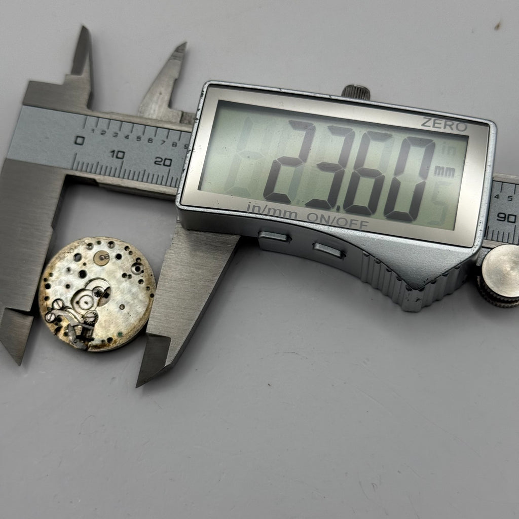 Unidentified Watch Movement Swiss Manual Wind Vintage Parts Repair 23.6mm