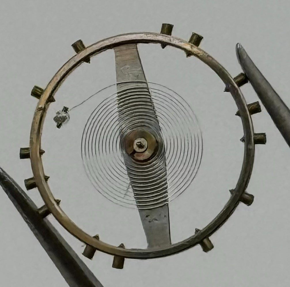 FHF 72 Balance Wheel Complete And Spring Renata 585 Watch Movement Parts NOS