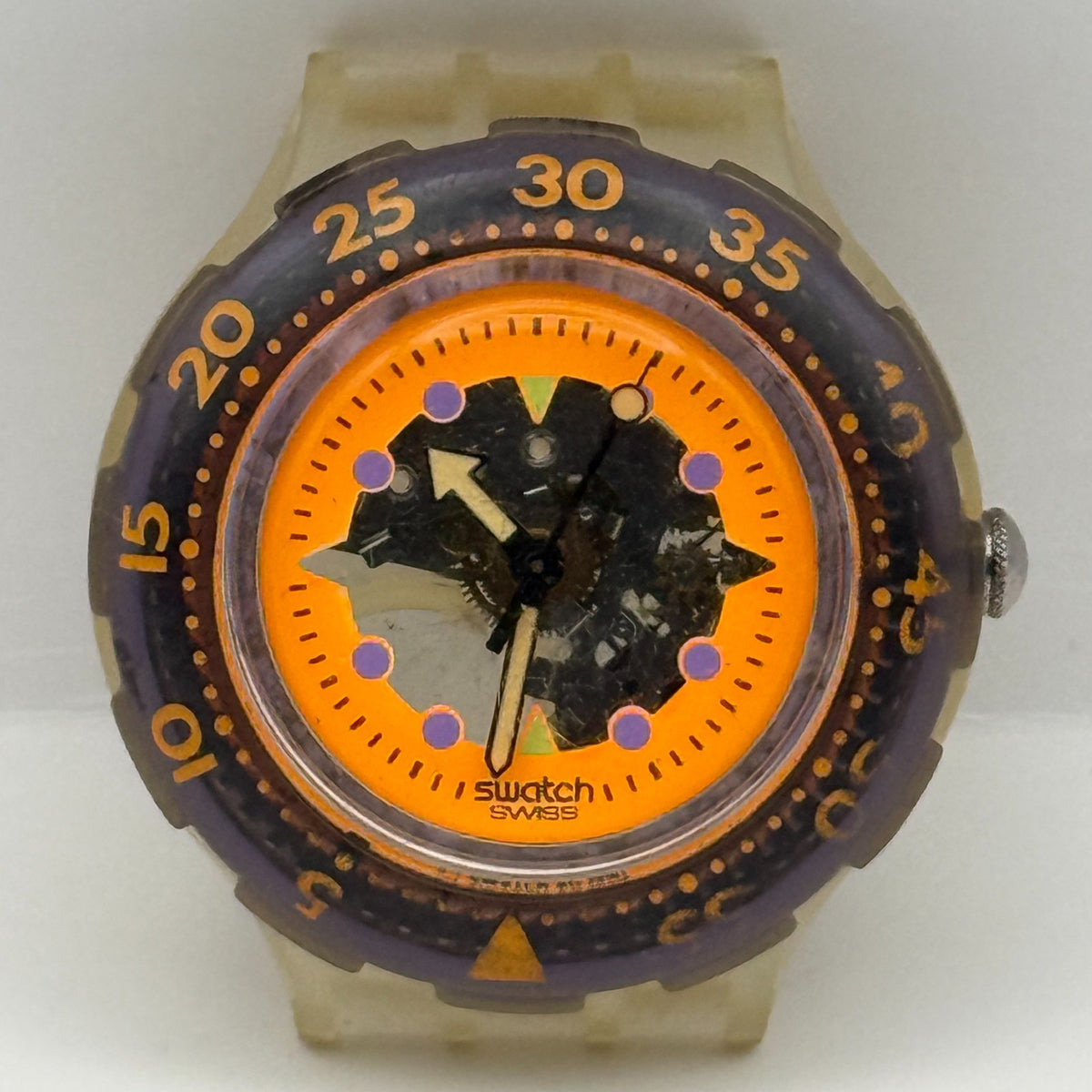 Vintage Swatch Scuba 200 Watch SDK103 Hypocampus 1990 ETA Quartz 40mm Parts 