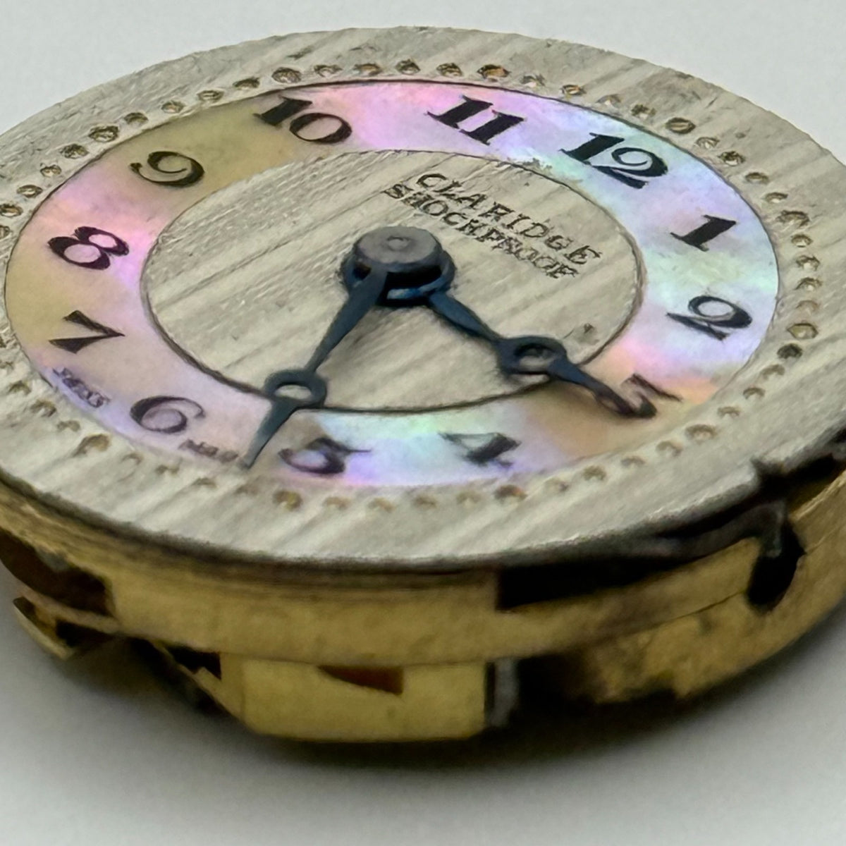 Claridge Watch Movement Shockproof Swiss Cylinder MOP Dial Parts Repair 19.5mm