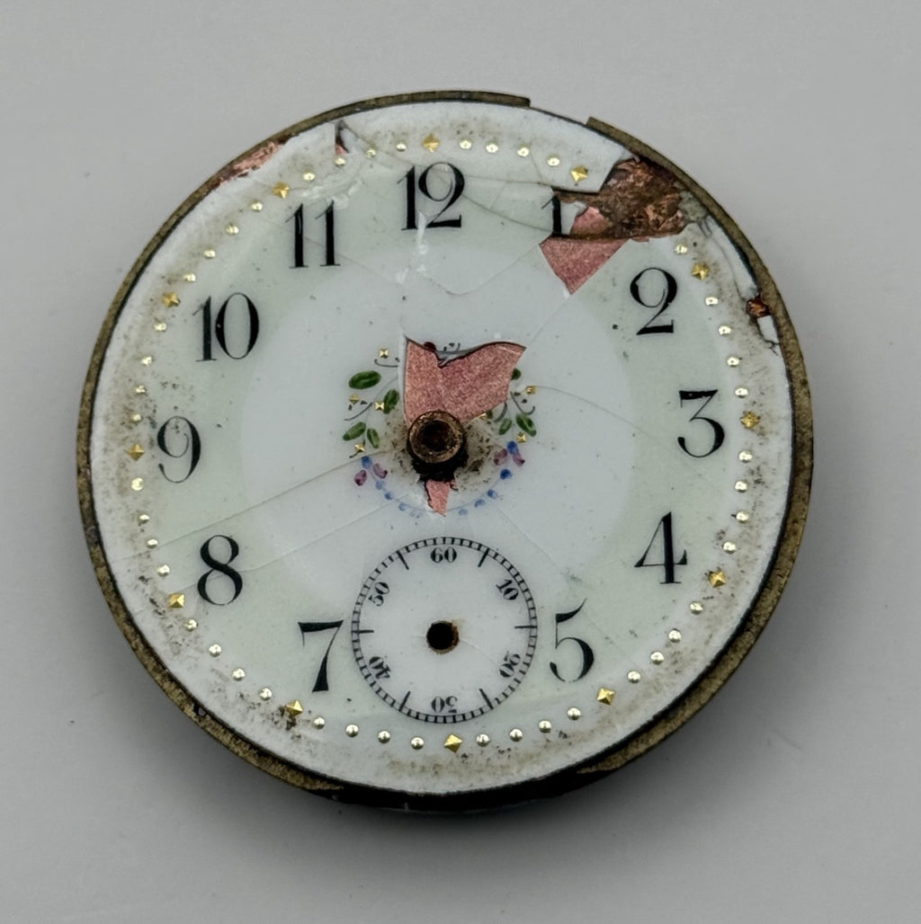 Cylinder Escapement Pocket Watch Movement - Unidentified - Parts / Repair 40mm