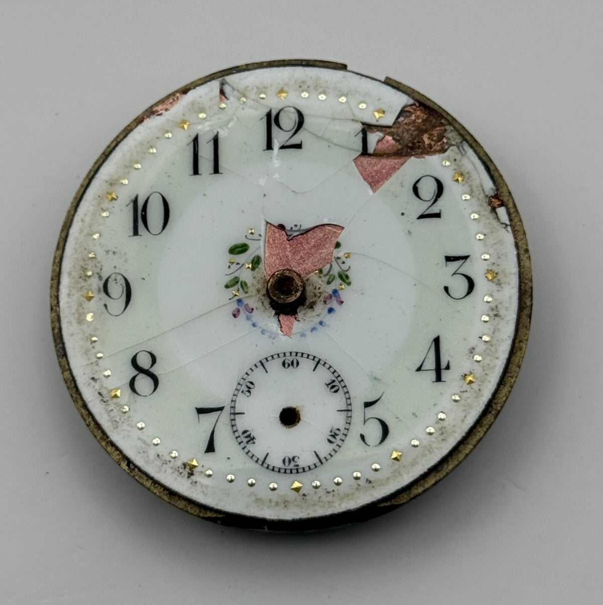 Cylinder Escapement Pocket Watch Movement - Unidentified - Parts / Repair 40mm
