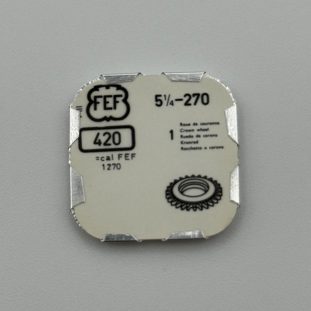 FEF 270 Crown Wheel - 5 1/4 - 420 - New Old Stock - Watch Parts