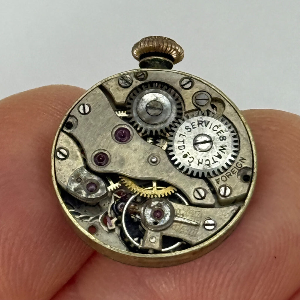 Services Watch Co LTD Cal 235.10 Manual Wind Watch Movement Vintage PARTS 17.8mm
