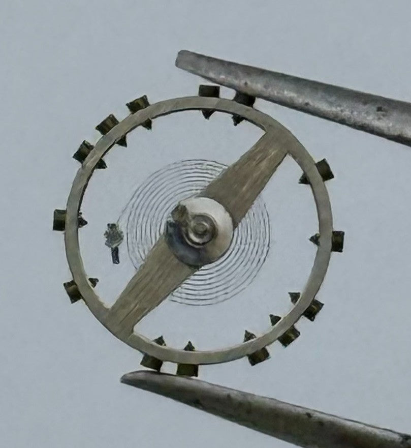 ETA 1201 Inca Balance Wheel Complete And Spring Pour Watch Movement Parts NOS