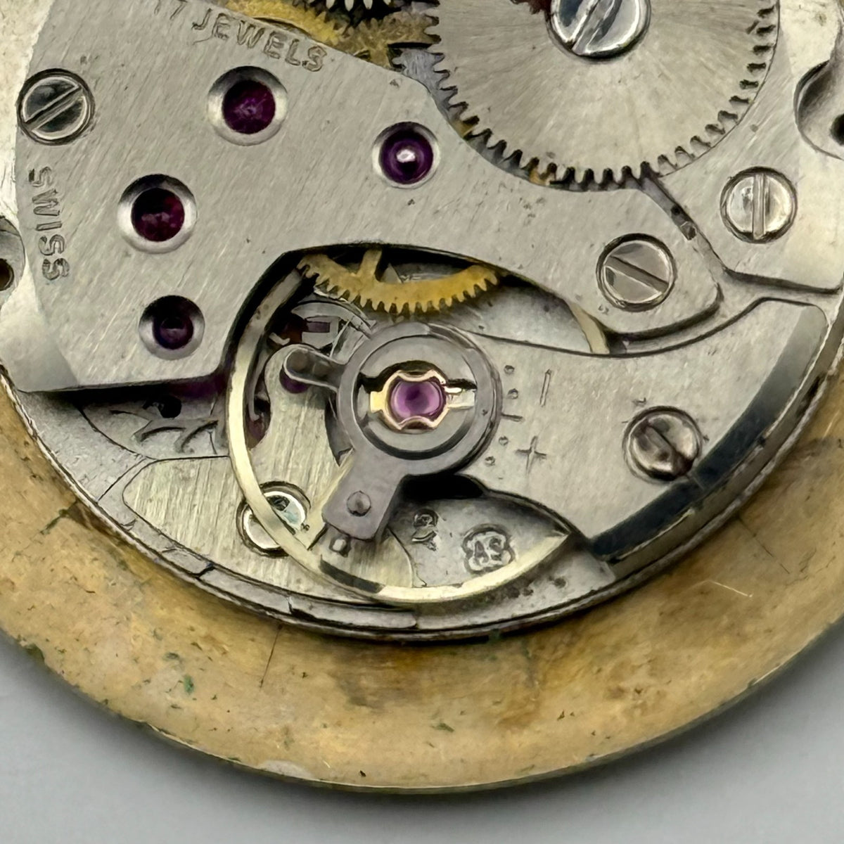 AS 1790/92 Watch Movement A. Schild Jupex 17 Jewels Swiss Manual Wind Parts