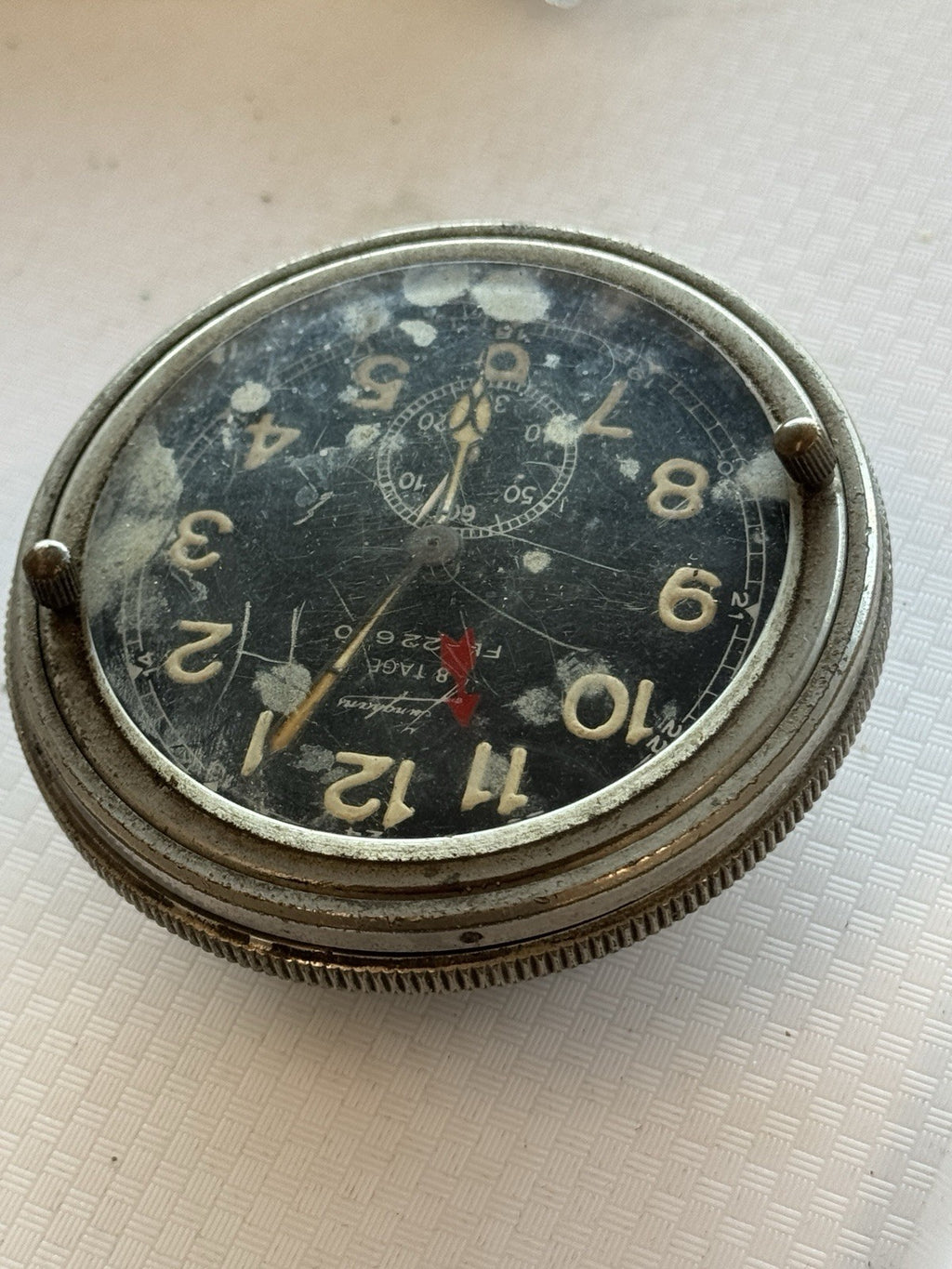 WW2 Junghans Luftwaffe Cockpit Clock 8 Tage FL 22600 German Aircraft Very Rare