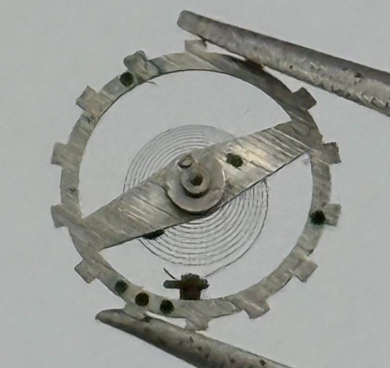 Lanco 576 Balance Wheel Complete And Spring 5’’’ 648 Watch Movement Parts NOS