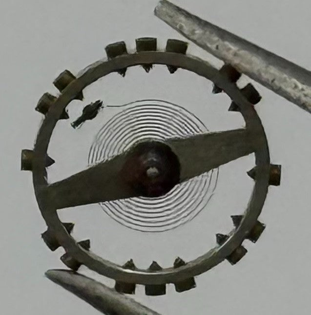 PUW 70 73 Balance Wheel Complete And Spring 5’’’ Renata 517 Watch Movement Parts