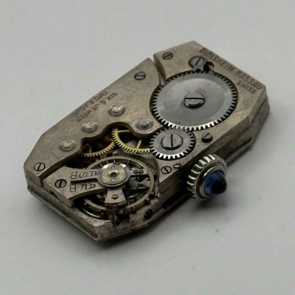 Didisheim-Nassay 227 Watch Movement Cabochon Crown Nassau 6J Swiss Parts 14.8mm