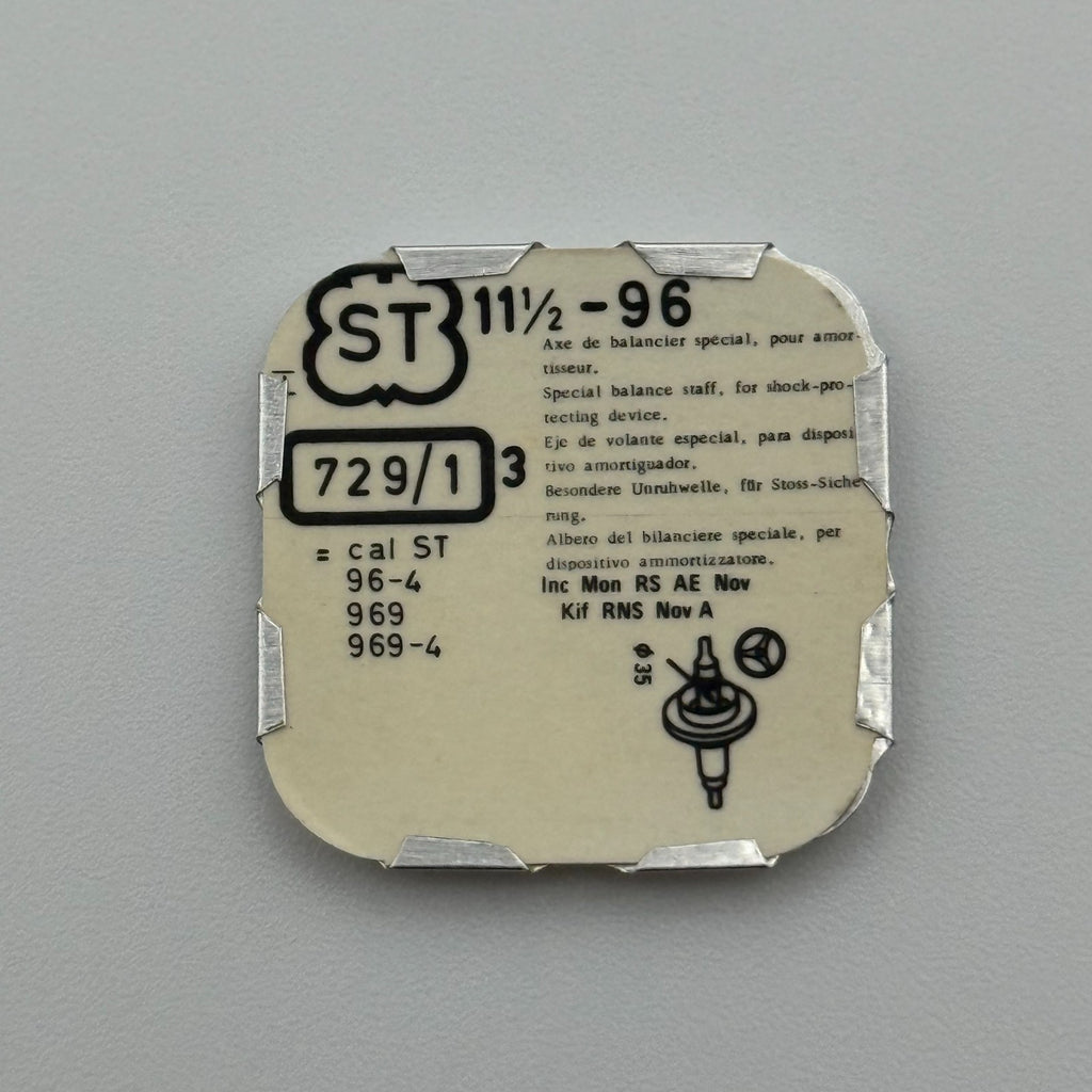 ST 96 Balance Staff Pack Of 3 - 11 1/2 - 729/1 - New Old Stock - Watch Parts