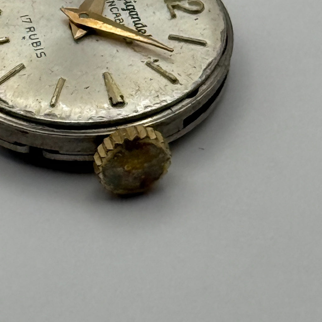 FHF 34 Watch Movement Gigandet Incabloc 17 Rubis Ladies Manual Wind Parts 17.4mm