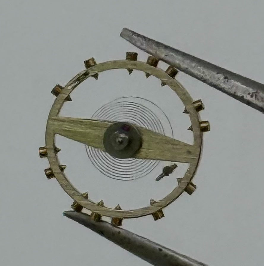 Derby 40 N Balance Wheel Complete And Spring 8¾’’’ 664 Watch Movement Parts NOS