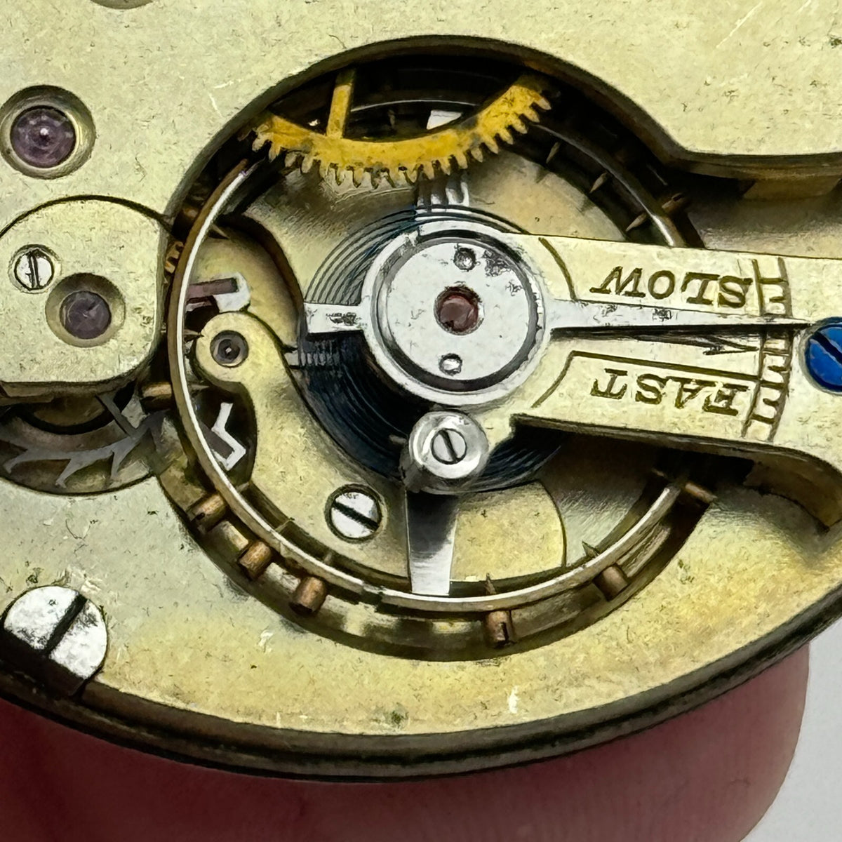 Open Face Unidentified Swiss Pocket Watch Movement Parts Repair Spares 43.2mm