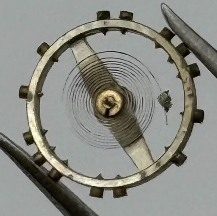 FEF 270 Balance Wheel Complete And Spring 5¼’’’ Pour Watch Movement Parts NOS