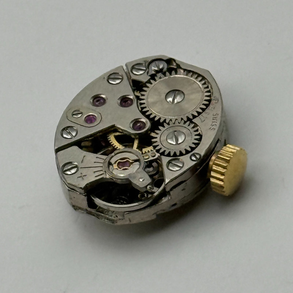 FEF 6662 Watch Movement Running Avia Swiss 17 Jewels Manual Wind Parts 15.3mm