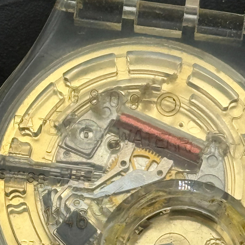 Vintage Swatch Jam Watch AG 1997 Gold Tone ETA Quartz Swiss 33mm Parts 