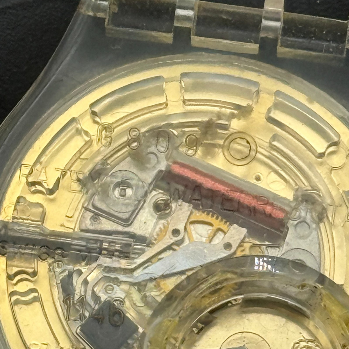 Vintage Swatch Jam Watch AG 1997 Gold Tone ETA Quartz Swiss 33mm Parts 