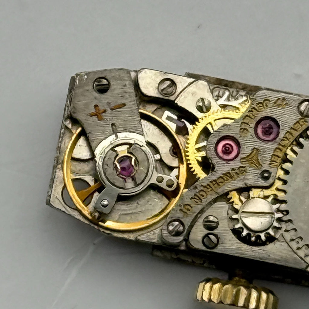 FHF 59-21 Watch Movement Delvina Swiss 17 Jewels Manual Wind Parts Repair 9mm