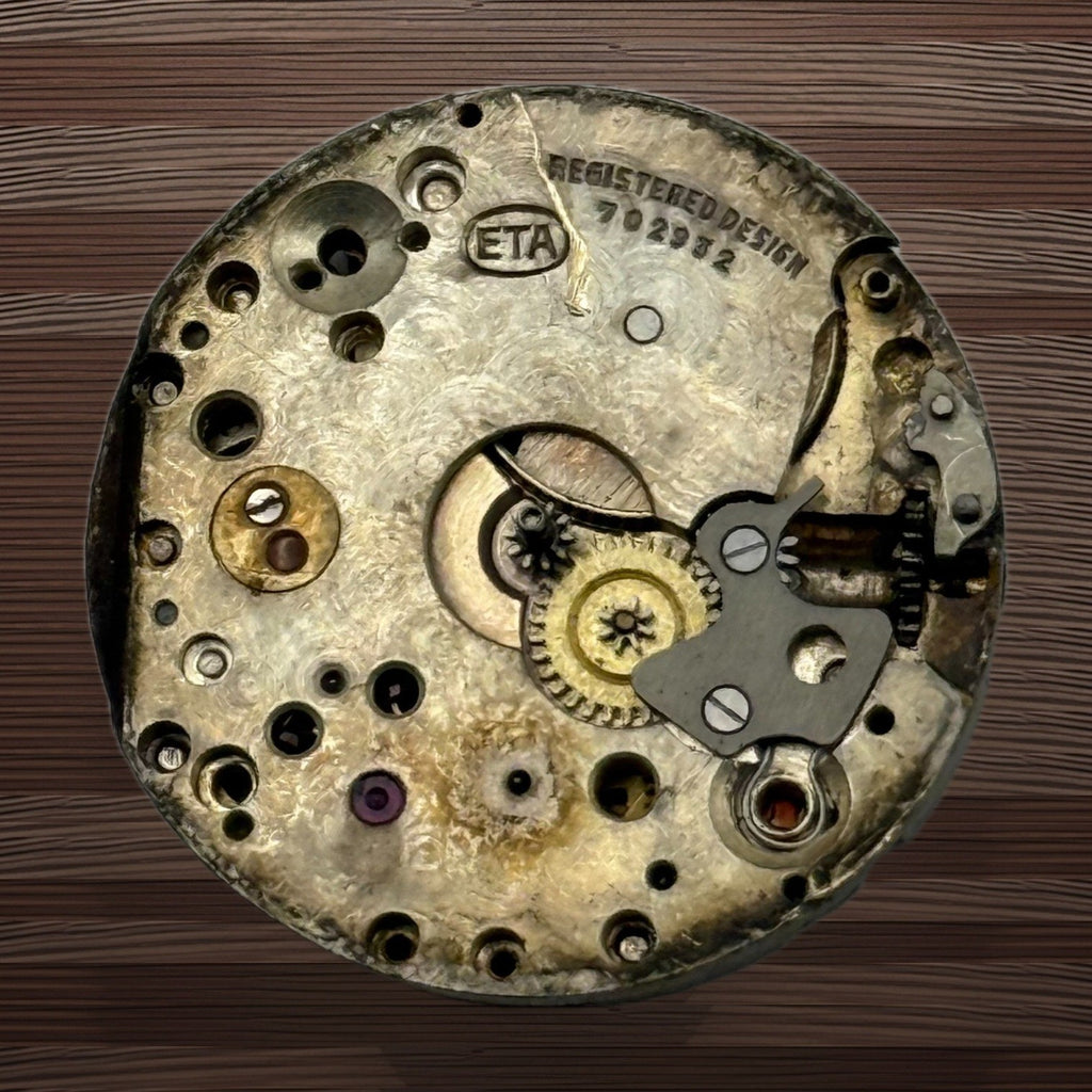 ETA 702932 Watch Movement Registered Design 15 Jewels Swiss Parts Repair 21.6mm