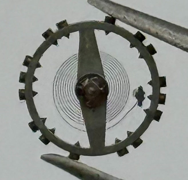 FHF 159 Balance Wheel Complete And Spring 3-10 Renata 190 M Watch Movement Parts