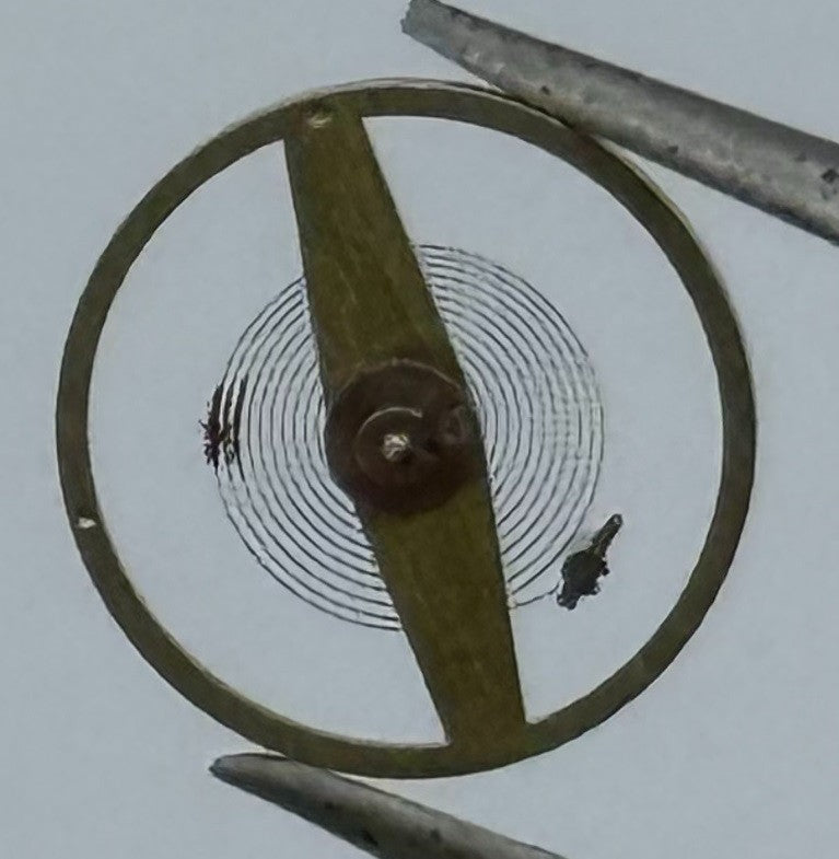 Kasper 1200 Balance Wheel Complete And Spring 5 1/4’’’ 1057 Watch Movement Parts