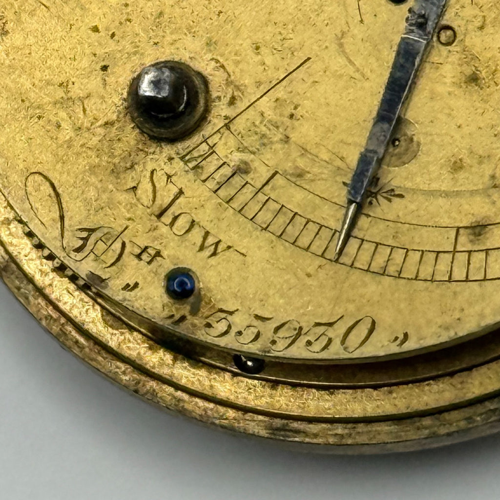 English Lever Fusee Pocket Watch Movement - G.H. Roc Cambridge - Parts / Repair