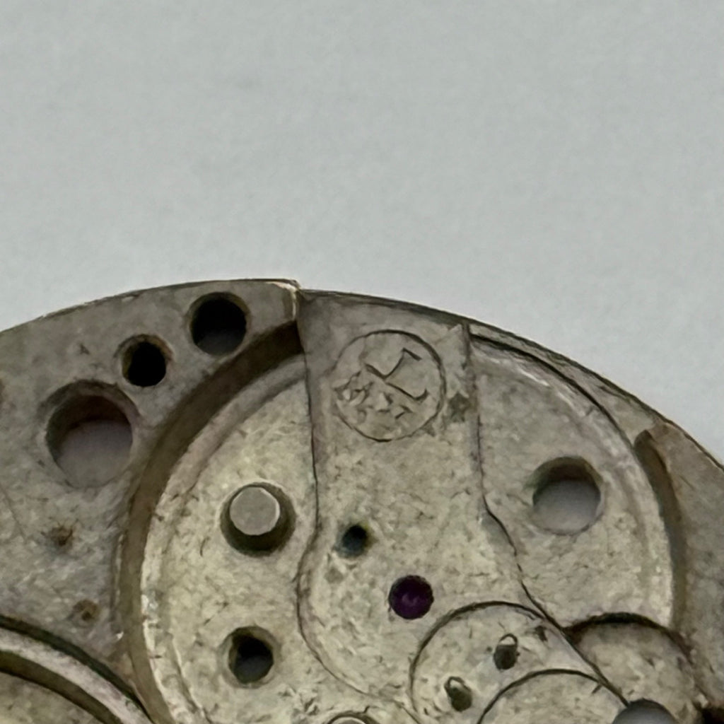 Record RWT Watch Movement - Main Plate - For Parts / Repair - 23.6mm