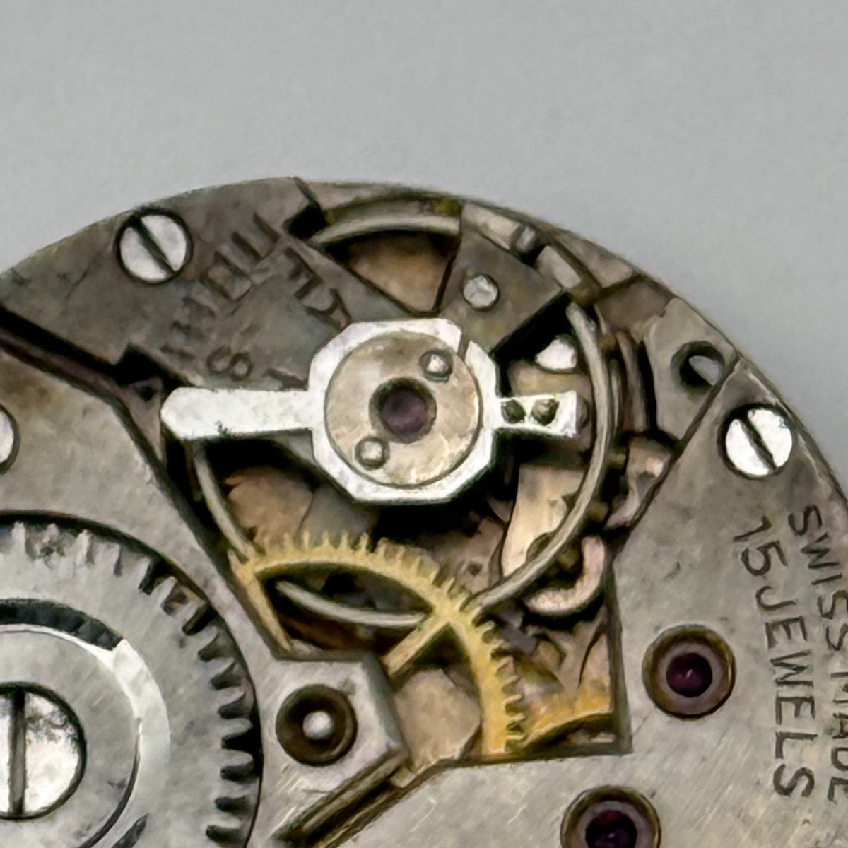 Record 103 Watch Movement 15 Jewels Swiss Manual Wind Parts Repair 19.6mm