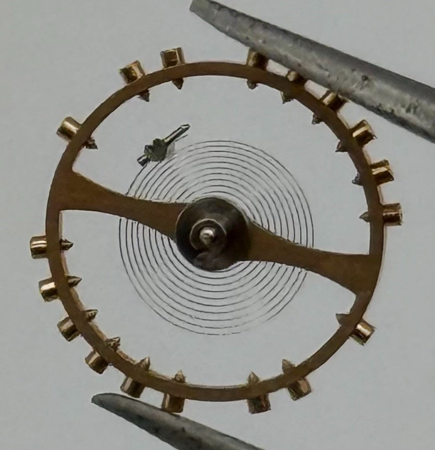 Doxa 14 Balance Wheel Complete And Spring 10½’’’ 198 Watch Movement Parts NOS