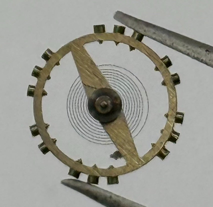 Peseux 220 Balance Wheel Complete And Spring 8¾’’’ 282 Watch Movement Parts NOS
