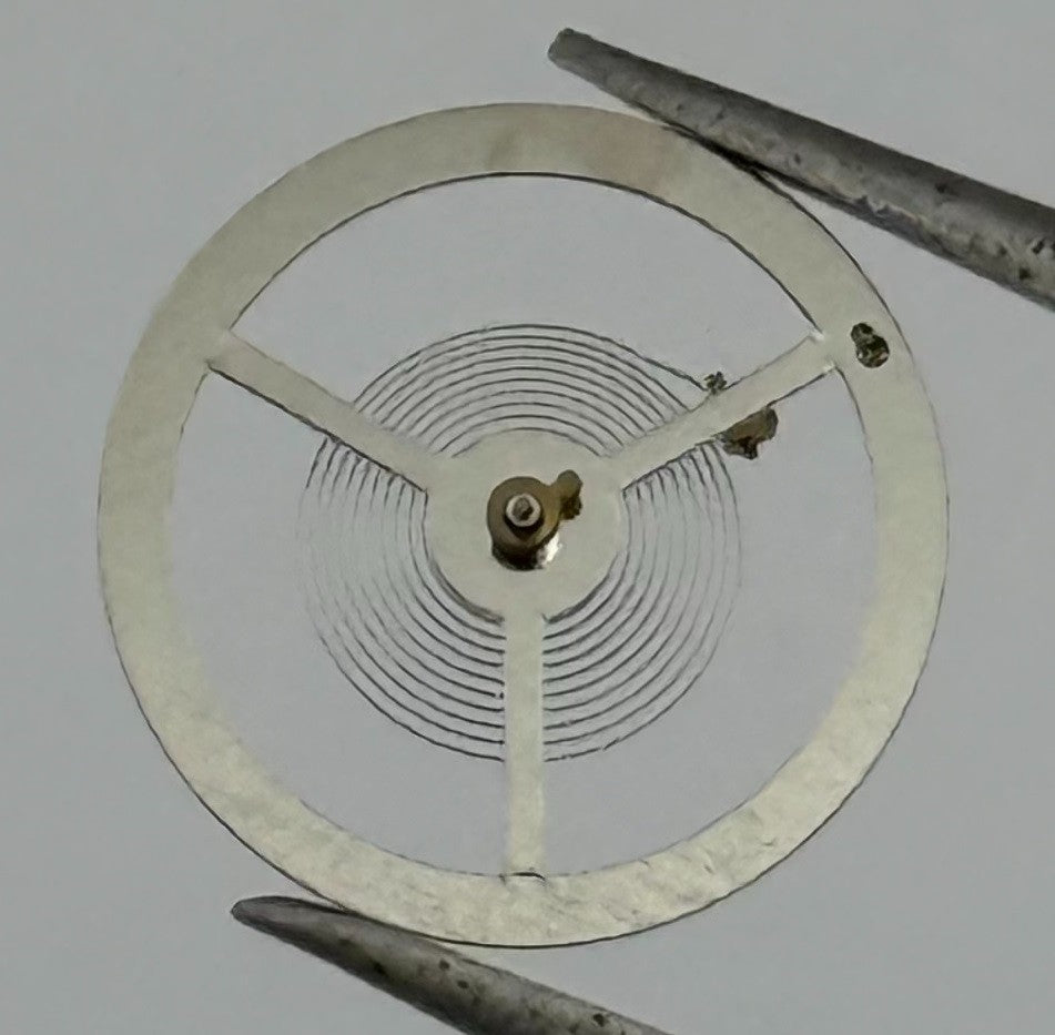 E.S. 50 Balance Wheel Complete And Spring 12’’’ Renata 1400 Watch Movement Parts