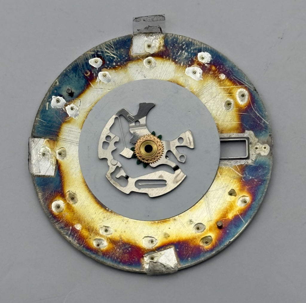 Seiko V743-9AA8 Watch Dial 100M Silver Japan Vintage Spare Parts Repair 29.5mm