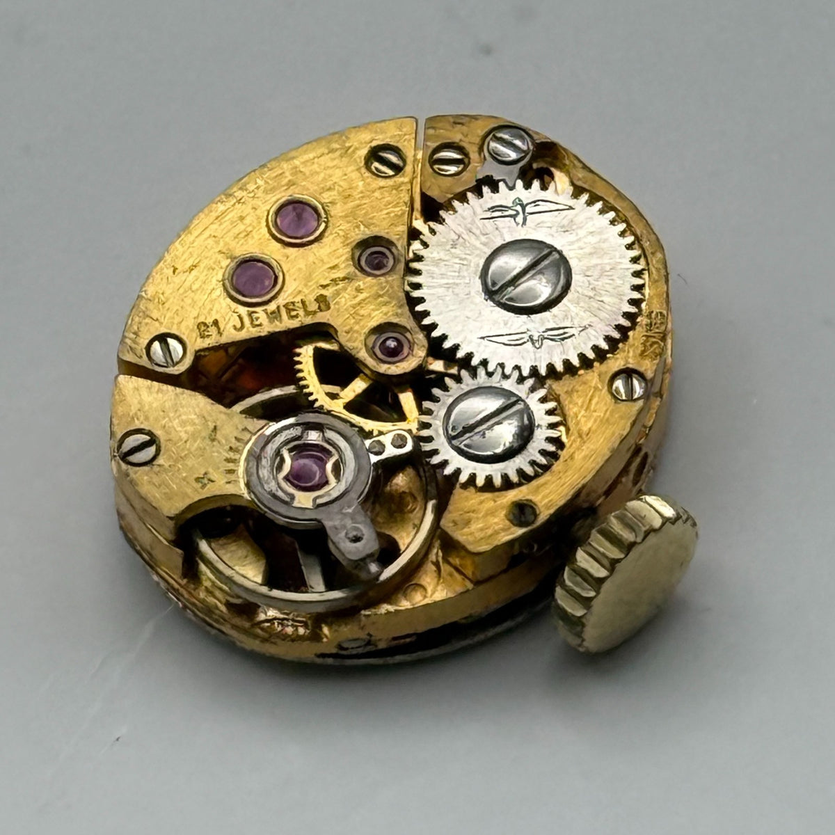 AS 1777 Watch Movement A. Schild Rotary Swiss 21 Jewels Manual Wind Parts 12.4mm
