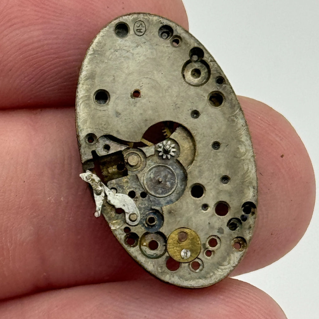 AS 24 Watch Movement A. Schild 24 Etna Incomplete Parts Repair 15.2mm 