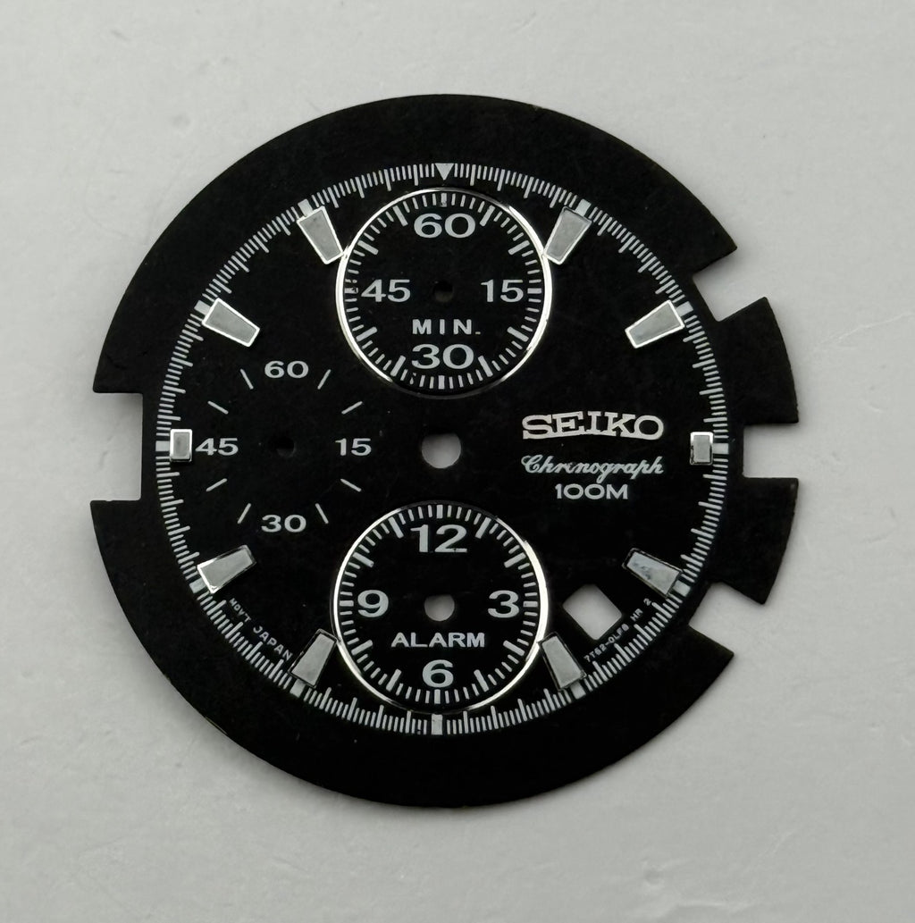 Seiko 7T62-0LF8 Watch Dial Chronograph Alarm 100M Spare Parts Repair 32.9mm