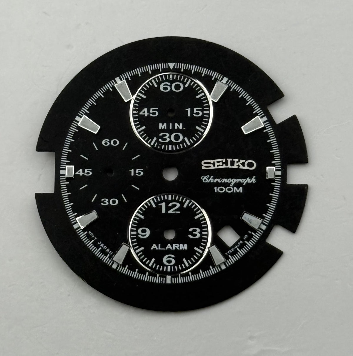 Seiko 7T62-0LF8 Watch Dial Chronograph Alarm 100M Spare Parts Repair 32.9mm