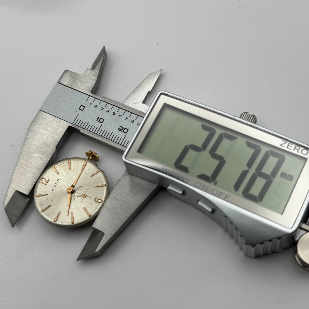 Eden Watch Movement Antimagnetic 1 Jewel Swiss Manual Wind Parts Repair 22.2mm