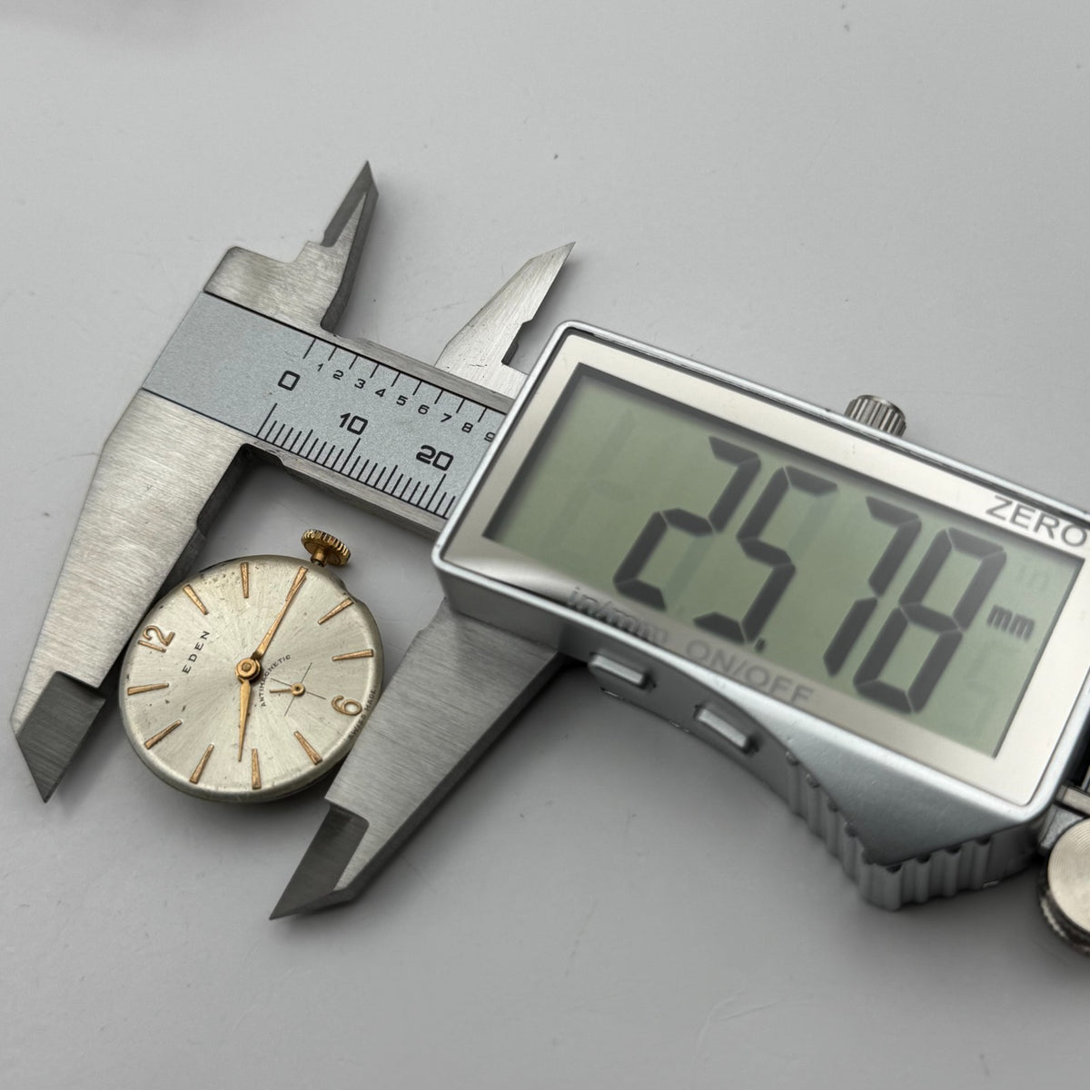 Eden Watch Movement Antimagnetic 1 Jewel Swiss Manual Wind Parts Repair 22.2mm