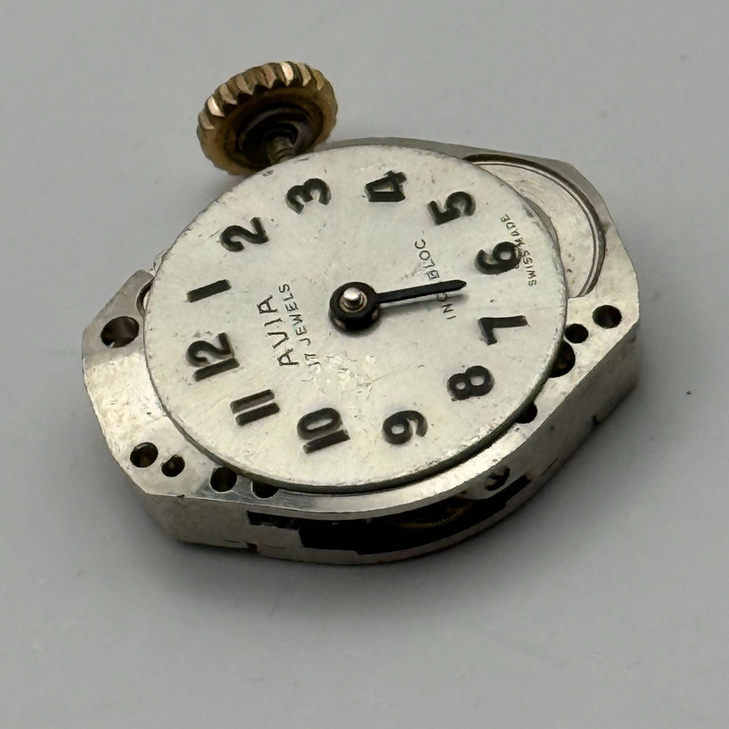 FEF 6662 Watch Movement Avia 17 Jewels Swiss Manual Wind Parts Repair 15.3mm