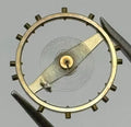 Lanco 1020 Balance Wheel Complete And Spring Progress Watch Movement Parts NOS